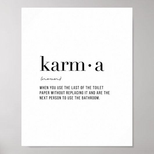 Definition Karma Poster (Vorne)