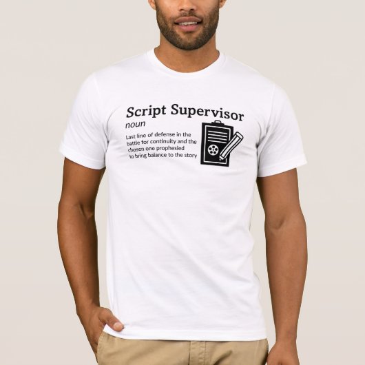 Definition-Lichtmodus für SkriptSupervisor - Film T-Shirt (Vorderseite)