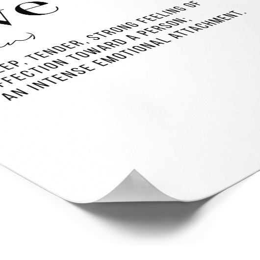 Definition-Liebe Poster (Ecke)