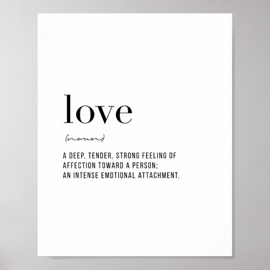 Definition-Liebe Poster (Vorne)