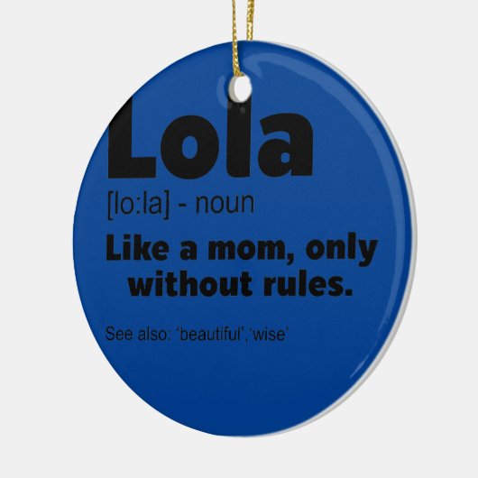 Definition Lola Oma Großmutter Design Keramik Ornament (Links)