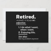 Definition lustiger Ruhestand Ankündigung (Vorderseite)