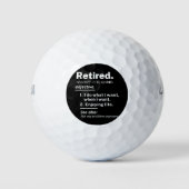 Definition lustiger Ruhestand Golfball (Vorderseite)