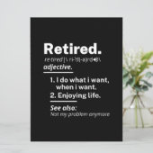 Definition lustiger Ruhestand Save The Date (Stehend Vorderseite)