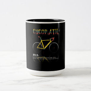 Definition Lustiges Radfahrer-Geschenk für Zweifarbige Tasse