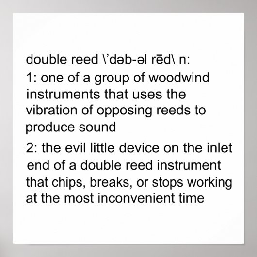 Definition mit doppelter Lesart Poster (Vorne)