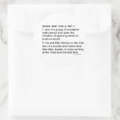 Definition mit doppelter Lesart Runder Aufkleber (Tasche)