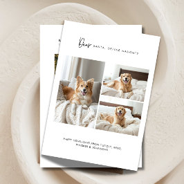 Definition Naughty Funny 4 Foto Hund Weihnachts-Ha Feiertagskarte