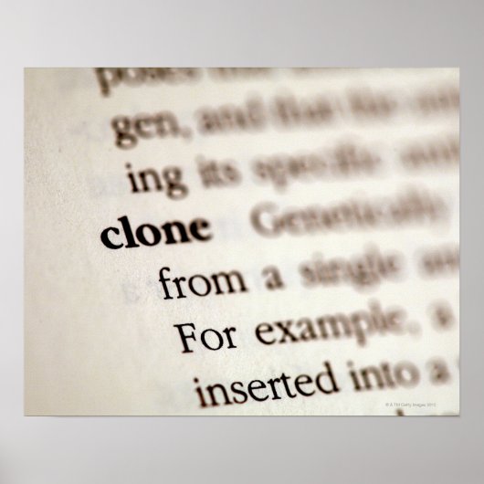 Definition of clone poster (Vorne)