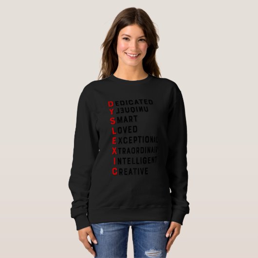 Definition of Dyslexia Awareness Interventionist T Sweatshirt (Vorne ganz)