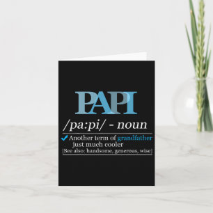 Definition Papi Funny Grandpa Vater Vatertag Chri Karte