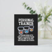 Definition Personal Trainer Postkarte (Stehend Vorderseite)