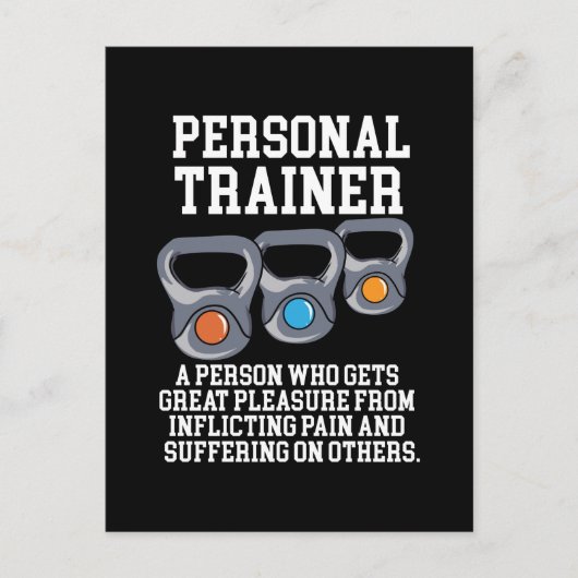 Definition Personal Trainer Postkarte (Vorderseite)