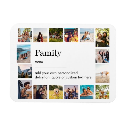 Definition Personalisiert 16 FotoCollage Magnet (Horizontal)