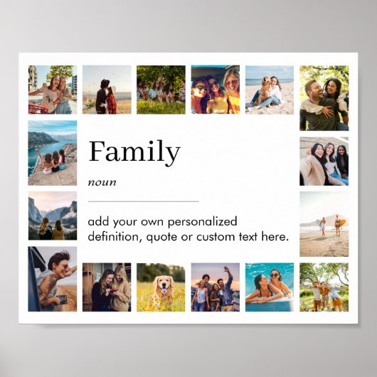 Definition Personalisiert 16 FotoCollage Poster (Vorne)