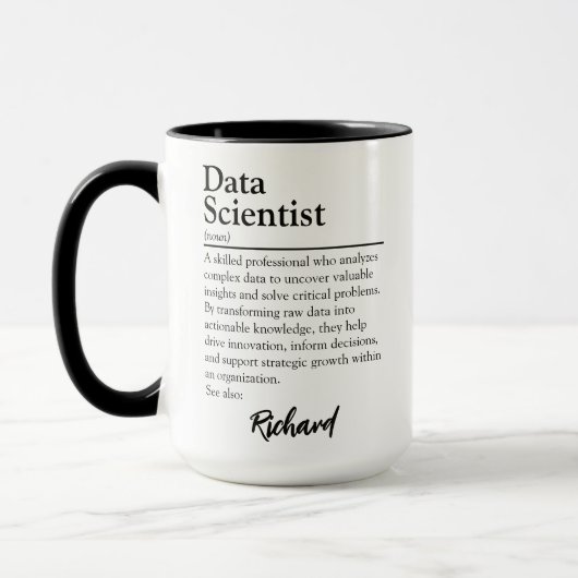 Definition personalisierter Datenwissenschaftler Tasse (Links)