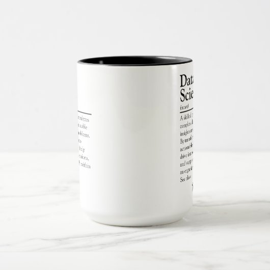 Definition personalisierter Datenwissenschaftler Tasse (Zentrum)