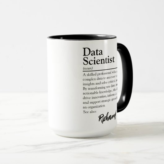Definition personalisierter Datenwissenschaftler Tasse (VorderseiteRechts)