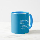 Definition Personalisierter Name in hellblau Tasse (VorderseiteRechts)