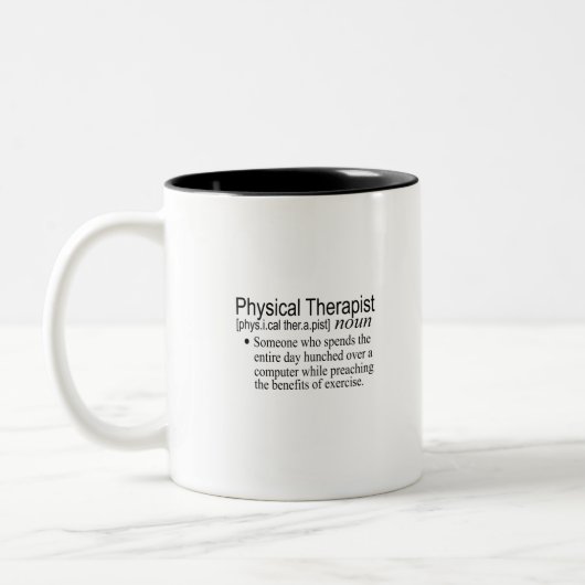 Definition Physiotherapeut Zweifarbige Tasse (Links)