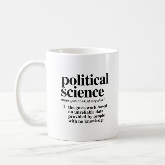 Definition politischer Wissenschaft Kaffeetasse (Links)