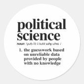 Definition politischer Wissenschaft Runder Aufkleber (Vorderseite)