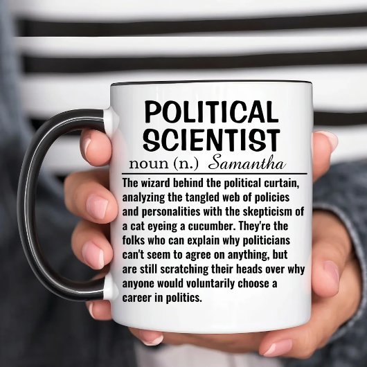 Definition politischer Wissenschaftler Zweifarbige Tasse