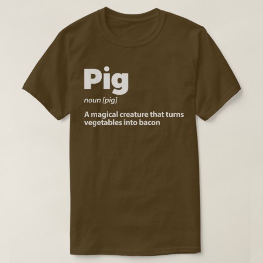 Definition Schweinefleisch Schweinehalter T-Shirt (Design vorne)