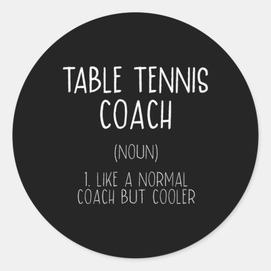 Definition Spaß Ping Pong Pong Spaß für Tischtenni Runder Aufkleber (Vorderseite)