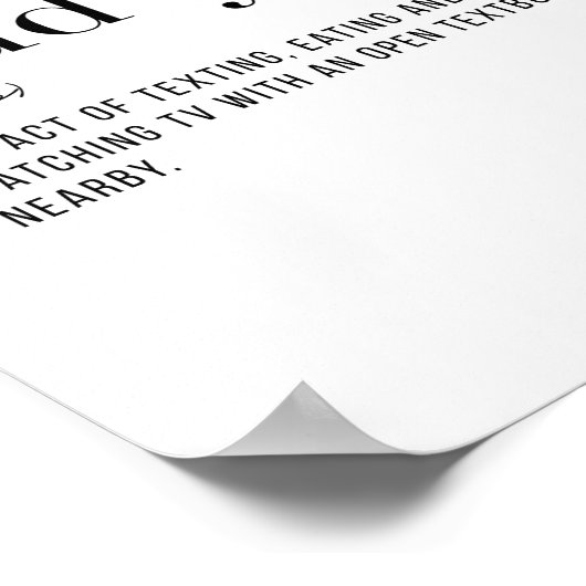 Definition-Studie Poster (Ecke)