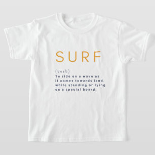 Definition Surfen bedeutet Design Water Wave Kids T-Shirt