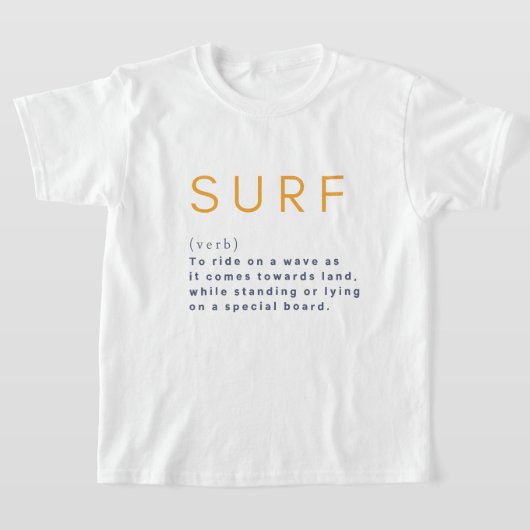 Definition Surfen bedeutet Design Water Wave Kids T-Shirt (Ablage )