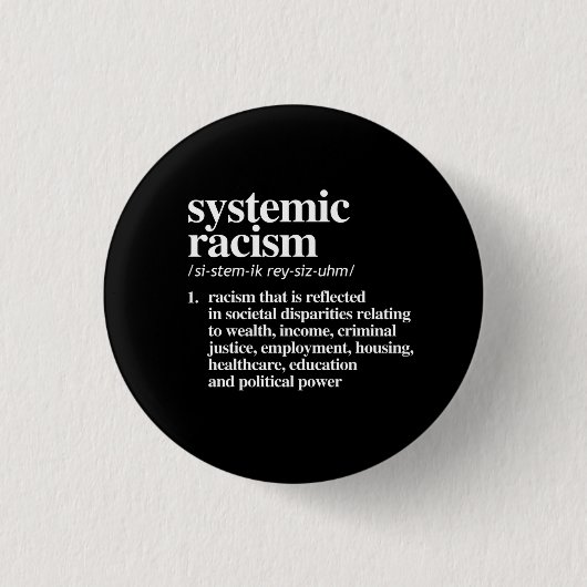Definition systemischen Rassismus Button (Vorderseite)