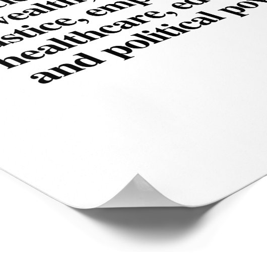 Definition systemischen Rassismus Poster (Ecke)