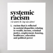 Definition systemischen Rassismus Poster (Vorne)