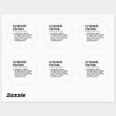 Definition systemischen Rassismus Runder Aufkleber (Blatt)