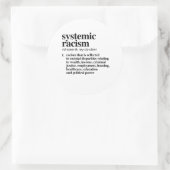 Definition systemischen Rassismus Runder Aufkleber (Tasche)