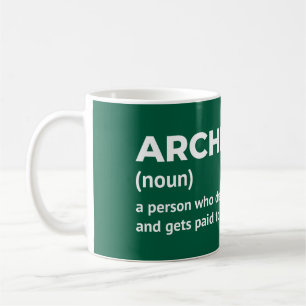 Definition-Tasse für Witty Architect Kaffeetasse