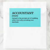 Definition unglaublich witzig Buchhalter Rechteckiger Aufkleber (Tasche)