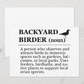 Definition von Backyard Birder - Garten-Vogelbeoba Einladung (Vorne/Hinten)