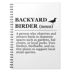Definition von Backyard Birder - Garten-Vogelbeoba Notizblock