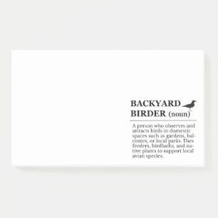 Definition von Backyard Birder - Garten-Vogelbeoba Post-it Klebezettel