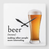 Definition von BEER im Wörterbuch Quadratische Wanduhr (Vorderseite)
