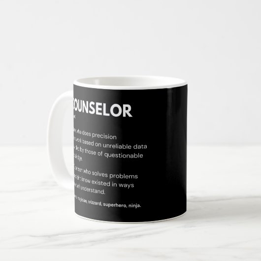 Definition von Berater und Coach Kaffeetasse (Vorderseite Links)