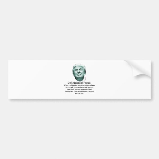 Definition von Betrug - TRUMP Autoaufkleber (Vorne)