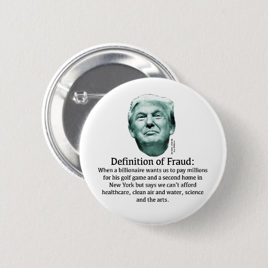 Definition von Betrug - TRUMP Button (Vorne & Hinten)