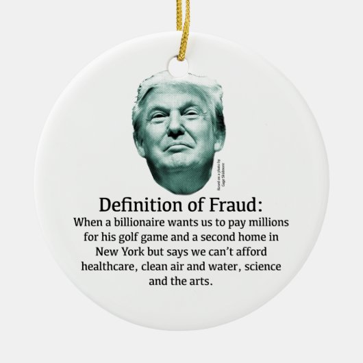 Definition von Betrug - TRUMP Keramik Ornament (Vorne)