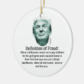 Definition von Betrug - TRUMP Keramik Ornament (Links)
