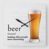 Definition von BIER im Wörterbuch Quadratische Wanduhr (Vorderseite)