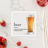 Definition von BIER im Wörterbuch Serviette (Beispiel)